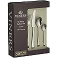 Viners Mayfair Cutlery Set - Elegant Mirror Polished Flatware Gift Box with 50 Year Guarantee - 18/10 Stainless Steel, 16-Piece