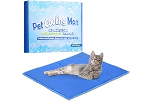 Bamda Cooling Mat for Dogs, Dog Cooling Mats, Super Scratch-Resistant & Non-Toxic Gel Cool Pad Bed for Pet. Pressure Activated Pet Cool Pad No Water or Electricity Need （50 * 40 S）