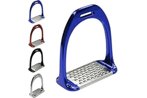 NBRAND JA Horse Aluminium Steigbügel Balance rutschfeste Einlagen stabile (blau)
