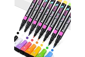 ‎SWIHORAB swihorab Whiteboard Marker, 8 Farben Whiteboard Stifte Magnetische, Trocken Abwischbar Marker mit Radierer für Fenster, White board Marker Magnetisch mit Feine Spitze, Geruchsarme Erase Markers
