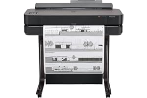 HP DesignJet T650 Stampante per Grandi Formati da 61 cm 5HB08D, Formati supportati da A4 ad A1, velocità 81 Pagine A1 all’Ora, Gigabit Ethernet, USB, Wi-Fi, Garanzia 2 Anni, Edizione 2025, Nero