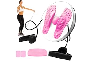 Joycabin Twist Waist Disc, Waist Twister with Drawstring, Multifunctional Magnetic Balance Board Pedal, Abdominal Trainer, Turntable, Aerobic Training for Foot Massage and Waist Exercise