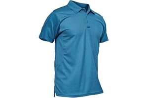 KEFITEVD Polos Transpirables para Hombre al Aire Libre Manga Corta Secado Rápido Camisetas de Camping