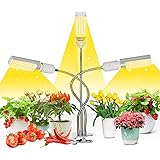 Niello Led Pflanzenlampe Vollspektrum, 72W Grow Lampe für Zimmerpflanzen, 156 LEDs Pflanzenlicht mit Timing Funktion, 3 Kopf 