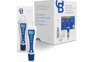 Bluelab pH-Pen & Care Kit mit Kalibrierlösung, Aufbewahrung & Pinsel – digitaler Tester für pH & Temperatur in Boden/Lösungen, sorgt für optimale Pflanzengesundheit & Ertrag