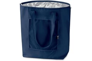 PROMOTIONGIFT Borsa termica pieghevole riutilizzabile, shopping, borsa da spiaggia leggera e resistente, con rivestimento interno in alluminio con perfetta funzione di raffreddamento