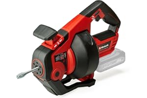 Einhell Detergente per tubi a batteria TE-DA 18/760 Li-Solo Power X-Change (18 V, Li-Ion, spirale di pulizia lunga 7,6 m, adatto per tubi di diametro 16-55 mm, fornito senza batteria e caricatore)