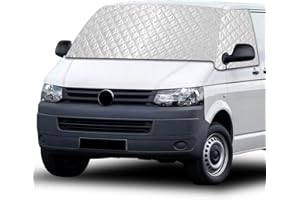 Mujokne Housse de pare-brise pour Transporter VW T5 - Pliable - Protection contre le soleil, la glace, la pluie, la poussière et les UV - Convient pour VW T5 Motorhome Camper Vans