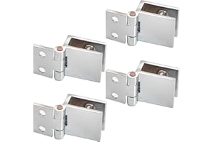 BEHONE Inherited 4 Szt. Szklane Drzwi Obrotowe Zestaw Zawiasów, Prysznic Szklany Zacisk Regulowany, Zawias Adaptacyjny 5-8 mm Szkło Do Łazienki Szafka