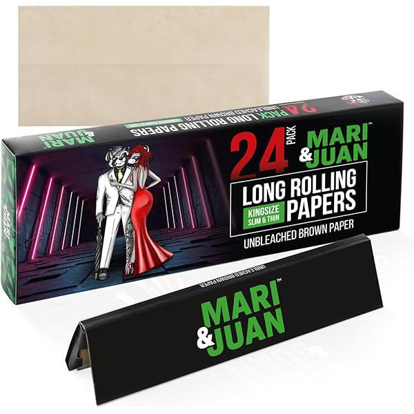 MOON Papier A Cigarettes Classique A Combustion Lente Papier A Pâte De Bois Naturel Papier Non Blanchi Avec Filigrane 108 X 36 Mm 50 Livres/32 Feuilles Chacun, 1600 Feuilles 13 G/M2