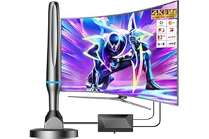 DGUPSP DVBT2 Antenne, DVB-T/DVB-T2-Antenne, Stärkere Stabantenne für digitales Fernsehen/Digital TV/DAB Radio/DVB-T2 Tuner Stick, Maximale Signalqualität - Mit Magnetfuß 3m Kabel