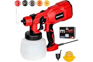 YADOBIG Pistola Pintura Electrica 1200ml, 550W HVLP Pistola Pintura con 4 Boquillas y 3 Modelos, Pulverizador Pintura para Muebles, Vallas, Paredes, Armarios, Bricolaje Sistema