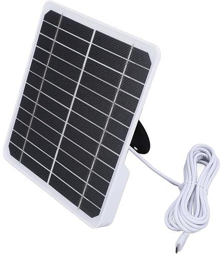 10 W 5 V Solarpanel-Kamera-Ladegerät – Monokristallin, Typ-C, Mit Verstellbarem Ständer, IP65 Wetterfest, Für Outdoor-Sicherheitskameras