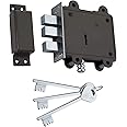 DUKE Door Lock (3 Square Bullet) 8 Levers 125mm Double Action Locking with 3 Chrome Finish Keys Grey