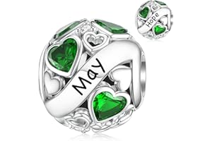 SEVENWELL Geburtsstein Charms for Pandora Charm 925 Sterling Silber Geburtstag Bead Charm