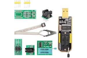 AYWHP S018 SOP8 Test Clip,USB BIOS Programador V1.8, CH341A Programmer + SOIC8 Clip + Adaptador de 1,8 V + Adaptador SOIC8 para EEPROM 25CXX / 24CXX Serie para Programador Eeprom