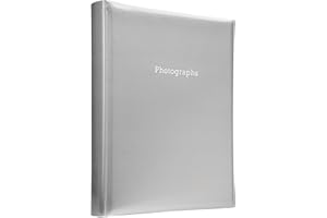 PFENNIG N SQUID LTD Deluxe Large Silver Self Adhesive Photo Album Hold Various Sized Photos 50 Pages