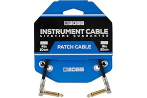 BOSS BPC-4 – 4in/10cm length – Space-saving pedal patch cable with slimline pancake plugs for pedalboards