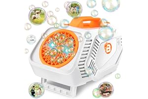 SEVECLOTREE Machine à Bulles,Soufflante à Bulles LED Automatique Portable 20000 Bulles par Minute,Jeux De Jardin,Jouet à Bulles pour Enfants Mariage Anniversaire Fête De Noël…