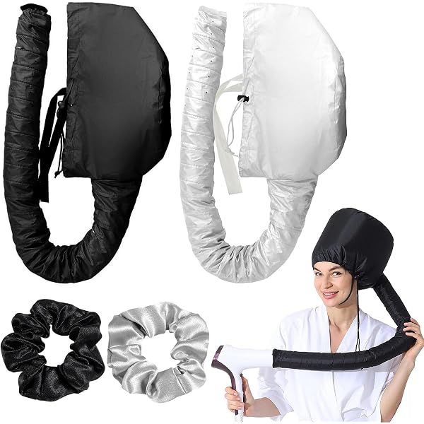 KGDUYC Haartrockner-Aufsatz Mit Haube – Verstellbare Trockenkappe Mit Gummiband, Für Lockenpflege & Styling