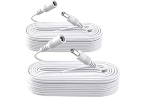 ANLINK 2pcs 10m câble d'extension d'alimentation DC 12V câble d'extension d'adaptateur d'alimentation 5.5mm x 2.1mm