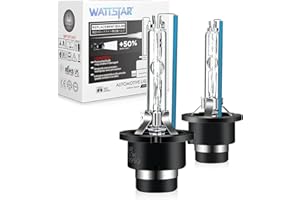 wattstar OEM Quality D2S 8000K, fari allo xeno, fari HID D2S, lampade per fari allo xeno, lampada allo xeno HID bianco freddo (confezione da 2). ……