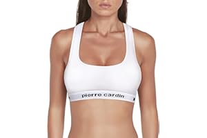 Pierre Cardin Bralette Sportiva in Cotone con Elastico Esterno - Reggiseno Donna - Brassiere olimpionica MOD. Dattero