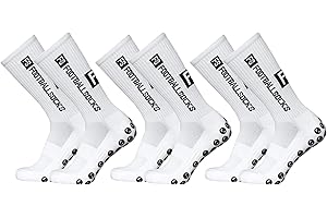 FS FOOTBALLSOCKS - Fußballsocken - 3 Paar - Größe 39-46 - Anti Rutsch Socken, Grip Sportsocken, Unisex Socken