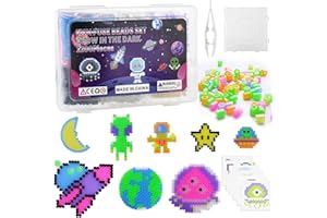 Delsen Juego de Cuentas para Planchar, 2200 Perlas de Planchar, Cuentas para Planchar Niños, Juego de Cuentas Luminosas para Planchar con Caja de Almacenamiento, Placas, Guía del Usuario