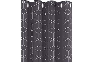 ‎DECONOVO Deconovo Blickdichte Gardinen mit Ösen Thermo Thermogardine Hitzeschutz Dicke Kälteschutz, Vorhänge Verdunklung für Wohnzimmer, Vorhang Abdunkelnd, 160x132 cm(HöhexBreite), Dunkelgrau, 2er Set