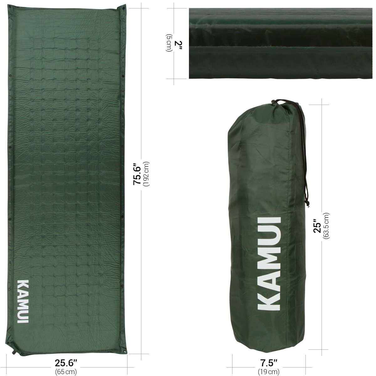 KAMUI Self Inflating Sleeping Mat 5 cm Thick Pad Camping Pad
