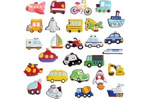 PANYI 27 Pièces Aimants de Réfrigérateur en Caoutchouc Véhicules Magnet Frigo Enfant Aimant Enfant pour Réfrigérateurs,Bureaux,Appartements,Armoires,Tableaux Blancs,etc