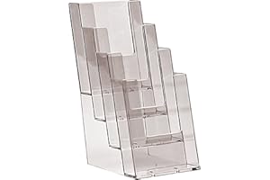 Supporto per volantini da tavolo Taymar DIN lungo (DL), supporto per volantini come portavolantini da tavolo con 4 scomparti