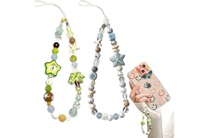 FOSDICK 2 Pièces Bracelet Telephone, Dragonne Telephones, Bijoux de Telephones, Bracelet Telephone Portable, pour Téléphon Portable, Porte-Clés, Décorations D'Appareil Photo