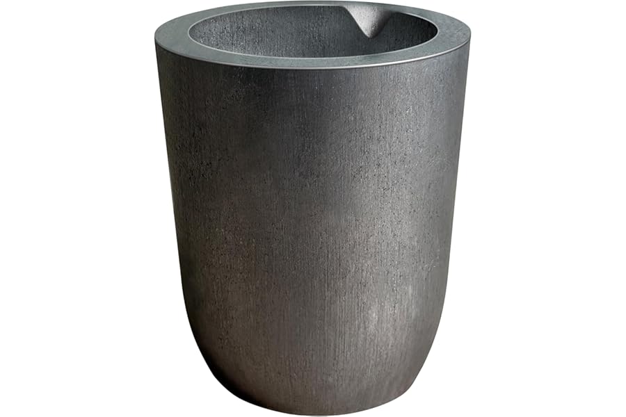 Nelyrho #3-3kg Premium Black Graphite Crucible, Silicon Carbide Clay Furnace Cup for Melting Casting Refining Aluminum, Gold, Silver, Copper, Brass, Withstand High Temperature 1800℃/3272℉