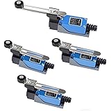 EXLECO 4er Lever Endschalter Verstellbar Endschalter mit 5CM Verstellbar Rollerhebel 1NO 1NC ME-8108 Limit Schalter Selbstrüc