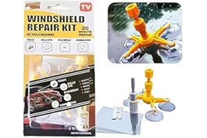 Kit de réparation de pare-brise de voiture Avec ventouse Pour réparer les fissures et les rayures Instructions détaillées (langue française non garantie)