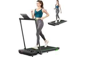 Folding treadmill for home, THERUN 2.5HP Under Desk Treadmill w/Widened Shock Absorption Running Belt, Foldable Walking Running Machine w/Adjustable Speeds 1-12km/h,Non-Assembly