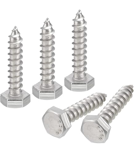 Lexar Industrial 1/4" X 1-1/2" Hex Head Lag Bolts (350 Pack) - Zinc Plated A307 Steel