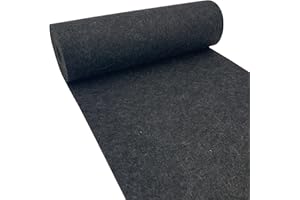 aufodara Filzrolle Filzstoff 30cm x 250cm x 3mm Polyester Filz für DIY Aufbewahrungstasche Filzunterlage Patchwork Nähen Basteln Handwerken Dekoration (Schwarzgrau)