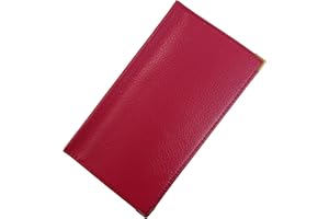 Gwenmode Porte-Chéquier Multifonctionnel en Cuir - Étui Compact pour Chéquier, Cartes de Crédit, Pièces d'Identité et Billets (Rose)