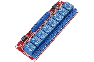 GTIWUNG 1 Pièce 12V 8-Canal Relais Module,8 Canaux Module de Relais Déclencheur Haut/Bas,Carte d'Extension de Relais Déclenchement avec Optocoupleur