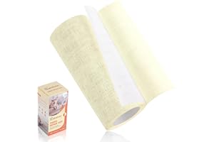 Cahomo Patches di Tessuto di Lino Autoadesive, 10x160 cm Patches di Riparazione del Tessuto di Lino, Toppe di Riparazione in Lino, per Divani, Sedili per Auto, Le Tende, Mobili, Bianco avorio