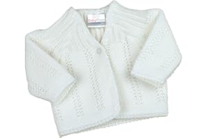 BabyPrem Premature Baby Cardigan Jacket Boy Girl Buttons Soft Knitted 3-8lb V-Neck Long Sleeve