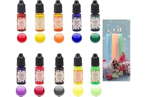 Scentoria Kerzenfarbe,10 Kerzenfarben, Kerzenwachs Farbe, Kerzen Farbe, Farbe für Kerzenwachs, Kerzenfarben zum Kerzen Gießen, Kerzen Selber Machen Set, für DIY Kerze,Kerzenherstellung (je 10 ml)