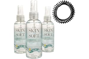 Skin So Soft Original Dry Oil Spray 150ml x 3 and Brighter Outside Citronella Bracelet x 1 (Random Colour) Deet Free Alternative to Insect, Mosquito & Midge Repellent