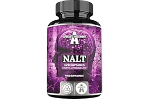 N-Acetyl-L-Tyrosine (NALT) 500mg and Active Vitamin B6 (P-5-P) 2mg - 120 Capsules - 4 Months Supply - High Strength Amino Acid Supplement - Cognitive Booster - by Apollo's Hegemony