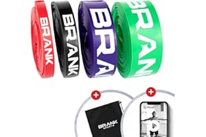 BRANK SPORTS® Bande de resistance Elastique Musculation et fitness | A l'unité ou en Pack | Elastique sport, matériel indispensable pour le sport à la maison, le fitness ou le crossfit | Marque Française