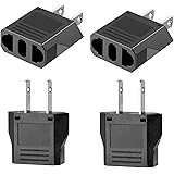 Oliveria 4 stycken USA resekontaktadapter, Frankrike till US Adapter, adapter USA kontakt Tyskland Europa/Amerika/Kanada/Mexi