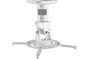 AMER MOUNTS Projector Mount - Universal Ceiling Bracket LCD DLP Tilt 360Degree Swivel up to 14KG - White